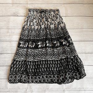 Paths Of The Spirit Boho / Indian Semi Sheer Skirt Fits Size XS-M